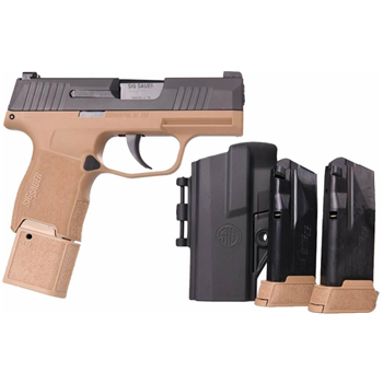 Sig Sauer P365 Tactical Package 9mm 3.1in Black/Coyote Pistol - 15+1 Rounds - $559.99 - $559.99