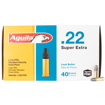 Aguila Super Extra 22 Long Rifle Standard Velocity 40gr Rimfire Ammo - Box of 50 - $3.14 - $3.14