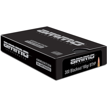 AMMO INC 300 BLACKOUT AMMO 168GR BTHP 20RDS - $10.99 - $10.99