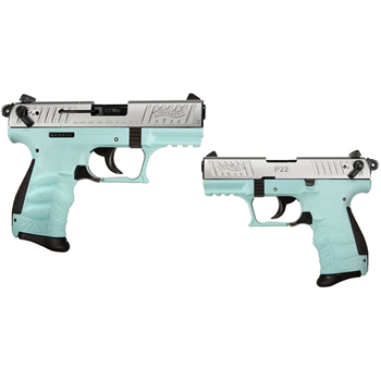 Walther P22Q .22 LR 3.4" Angel Blue Nickel Slide 10 Rnd w/ 2 Magazines - $299.99 ($9.99 S/H on firearms) - $299.99