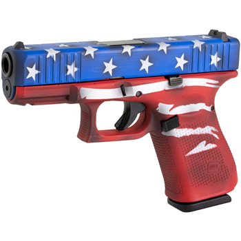 Glock 23 GEN 5 Red/White/Blue Battleworn Flag .40 SW 4.02" Barrel 13-Rounds - $603.99 ($7.99 S/H on Firearms) - $603.99