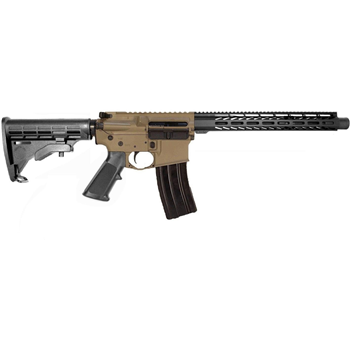 P2A PATRIOT 13.7" 5.56 NATO 1/7 Mid Length Melonite M-LOK Rifle with Can - Pinned &amp; Welded - FDE/BLK - $719.99 after 20% - $764.99