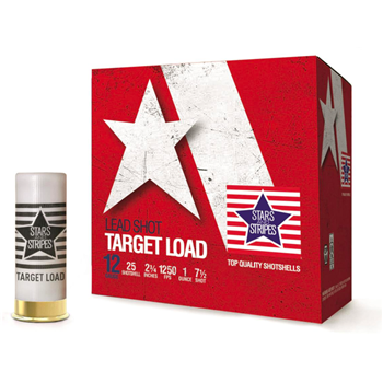 Stars and Stripes 12 Gauge Ammunition Target Loads CT12808 2-3/4” 8 Shot - 25 rounds - CT12808 - $9.99 - $9.99