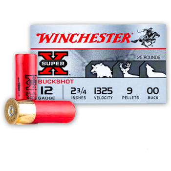 Winchester Super-X 12 Gauge 2-3/4" 00 Buckshot Value Pack - 250 Shell Case - XB00VP25B - $169.99 - $169.99