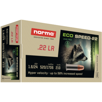 NORMA Ecospeed 22LR 25 Grain Leadfree Rimfire, 5,000 Rounds - $299 - $299.00