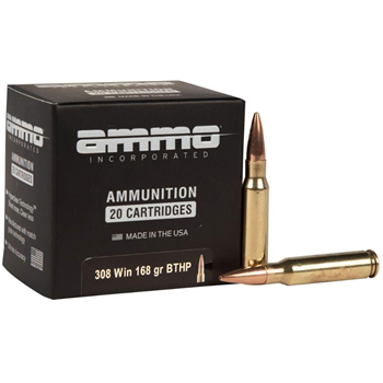 Ammo Inc 308 Win Ammo 168 Grain BTHP 20rds - $16.99 - $16.99
