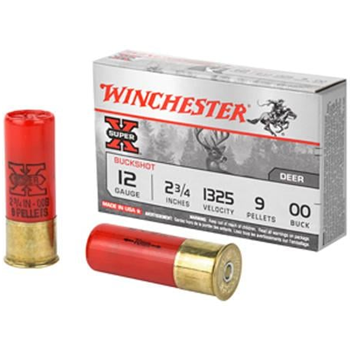 Winchester Ammo Xb1200 Super X 12 Gauge 2.75" 9 Pellets 1325 Fps 00 Buck Shot 5rd - $3.99 (price in cart) - $3.99