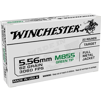 Winchester Usa 5.56X45 62Gr 20Rd Green Tip WM855K - $12.93 w/code "556" - $12.93