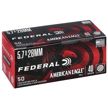 Federal American Eagle Ammo 5.7x28mm 40Gr FMJ 200 Rnd (4 Boxes) - $95.96 after code "HOME10" - $95.96
