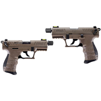 Walther P22Q .22lr 3.42" Tactical Full FDE with Adapter 10 round 2 Magazines - $349.99 ($9.99 S/H on firearms) - $349.99