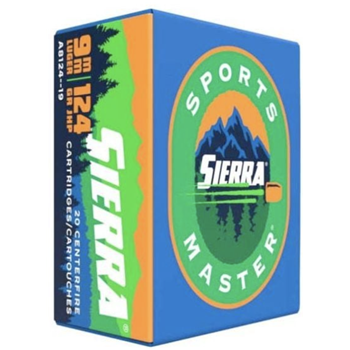 Sierra Sports Master 9 Mm Ammo 124 Grain JHP, 20Rds - $6.99 - $6.99