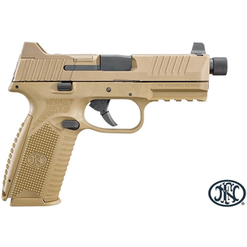 FN 545 Tactical 45 ACP 4.71" 18rd Optic Ready Pistol w/ Suppressor Height Night Sights - FDE - $906.99 (Free S/H on Firearms) - $906.99