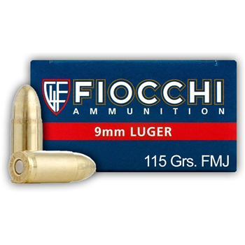 Fiocchi Pistol Shooting Dynamics 9mm Luger 115 gr FMJ Ammo 50 Count - $12.69