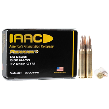 AAC 5.56 NATO 77 Grain OTM 20rd Box Ammunition - $10.99