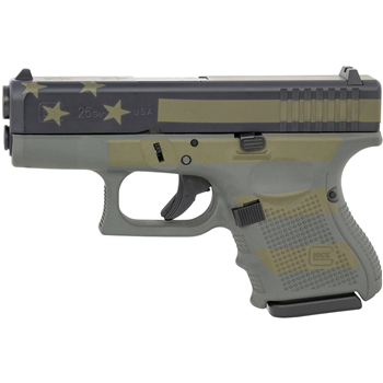 GLOCK G26 G4 9mm 3.43" 10rd Semi-Auto Pistol - Operator Flag Cerakote - $562.99 (Free S/H on Firearms)