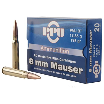 PPU PP8F Metric Rifle 8mm Mauser 198 gr Full Metal Jacket (FMJ) 20 Bx - $22.99 - $22.99