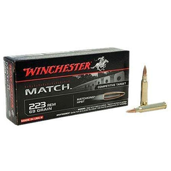 Winchester Match 223 Rem 69gr Sierra Matchking Ammo - Box of 20 - $14.99 - $14.99