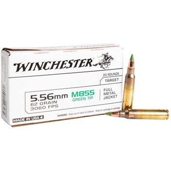 Winchester 5.56mm NATO 62gr FMJLC Rifle Ammo - 20 Rounds - $10.99 (Free S/H over $49) - $10.99