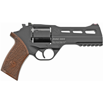 Chiappa Firearms Rhino 50DS 357 Mag 6rd 5" Blued Cylinder Black Steel Barrel Black Anodized Aluminum Frame Walnut Grip - $929.99 - $929.99