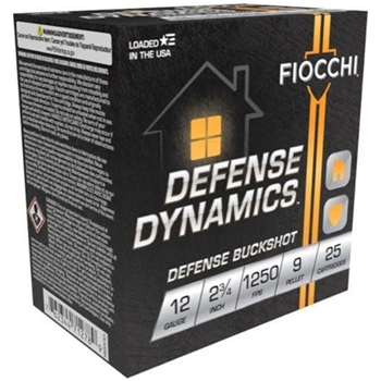 Fiocchi Defense Dynamics 12 Gauge 00 Buckshot, 250 Rounds - $119.90 - $119.90
