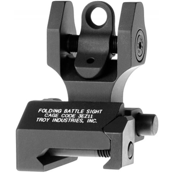 Troy Industries Rear Folding BattleSight - Round Aperture - Black - $64.99 - $64.99