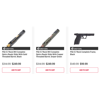 Build your own PSA 5.7 Rock for $349.99 - $349.99