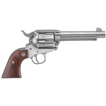 Ruger Vaquero Stainless .45 Colt 4.62" Barrel 6-Rounds Rosewood Grips - $747.99 ($9.99 S/H on Firearms) - $747.99