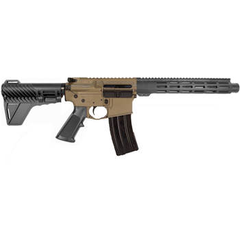 P2A PATRIOT 10.5" 5.56 NATO 1/7 Carbine Length Melonite M-LOK Pistol with Flash Can - FDE/BLK - $663.99 after 20% - $663.99