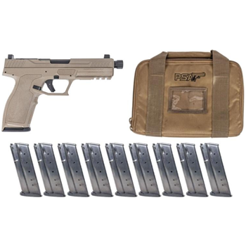 PSA 5.7 Rock Complete Optics Ready Pistol With Threaded Barrel, Flat Dark Earth With 10 Magazines &amp; PSA Pistol Case - $499.99 - $499.99