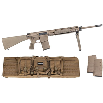 PSA Sabre AR-10 Rifle Forged 20" 6.5 Creedmoor w/ 12.5" Quad Rail, A1 Stock, Magpul Bi-Pod, 3 Mags, &amp; Sabre Bag, FDE - $1299.99 - $1,299.99