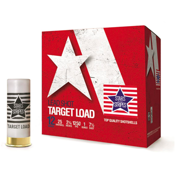 Stars and Stripes 12 Gauge Ammunition Target Loads CT12808 2-3/4” 8 Shot 250 rounds - $109.99