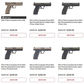PSA 5.7 Rock Full Size - Different Variations - from $299.99 - $299.99