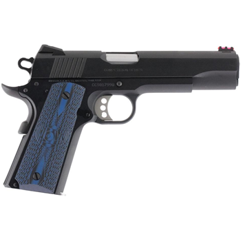 Colt Mfg 1911 Competition 45 ACP 5" 8+1 Blued Carbon Steel Scalloped Blue Checkered G10 Grip - $859.99 - $859.99