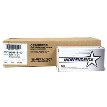 CCI Independence 115 gr FMJ 9mm Ammunition 1000 Rounds - $229.99 - $229.99
