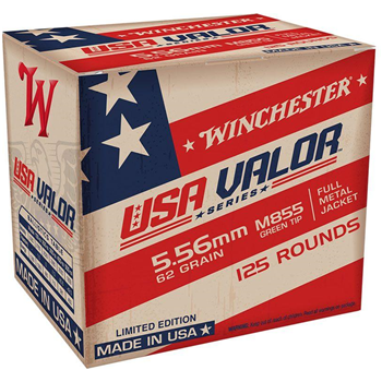 Winchester USA Valor 62gr FMJ M855 5.56x45 125 Rounds - $59.99 ($44.99 after 25% MIR) - $44.99