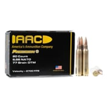 AAC 5.56 NATO 77 Grain OTM 20rd Box Ammunition - $10.99 - $10.99