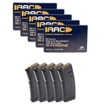 100rds Of AAC 300 Blackout 125gr FMJ Ammo &amp; 5 Magpul Gen2 PMAG 30rd Magpul Magazines - $89.9 - $89.90