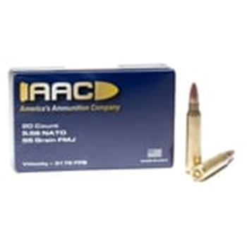 AAC 5.56 NATO Ammo 55 Grain FMJ 20rd Box - $7.99 - $7.99
