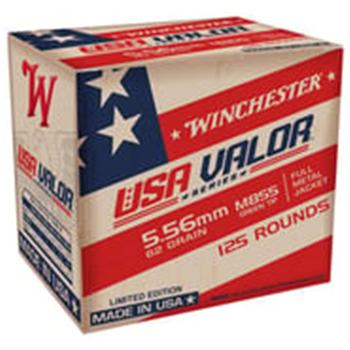 Winchester USA Valor 62gr FMJ M855 5.56x45 125 Rounds - $59.99 - $59.99