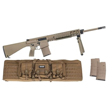 PSA Sabre AR-10 Rifle Billet 20" 6.5 Creedmoor Rifle w/ 12.5" Quad Rail, A1 Stock, Magpul Bi-Pod, 3 Mags, &amp; Sabre Bag, FDE - $1499.99 - $1,499.99