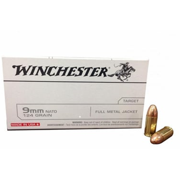 Winchester USA 9mm NATO 124gr FMJ Ammunition 50rds - Q4318 - $12.99 - $12.99