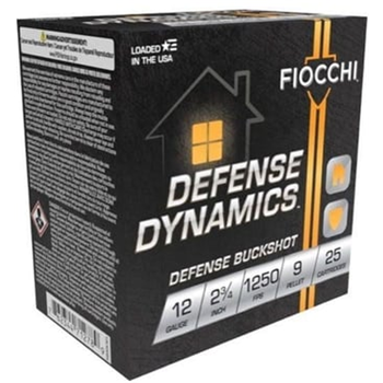 Fiocchi Defense Dynamics 12 Gauge 00 Buckshot, 250 Rounds - $119.9 - $119.90