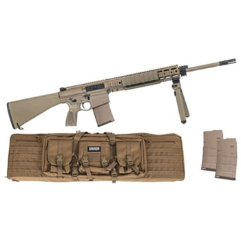 PSA Sabre AR-10 Rifle Billet 20" 6.5 Creedmoor Rifle w/ 12.5" Quad Rail, A1 Stock, Magpul Bi-Pod, 3 Mags, &amp; Sabre Bag, FDE - $1499.99 - $1,499.99