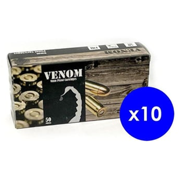 Venom 9mm 115 Grain Full Metal Jacket Centerfire Pistol Ammo, 500 Rounds - $129.90 (Free S/H over $49 + Get 2% back from your order in OP Bucks) - $129.90
