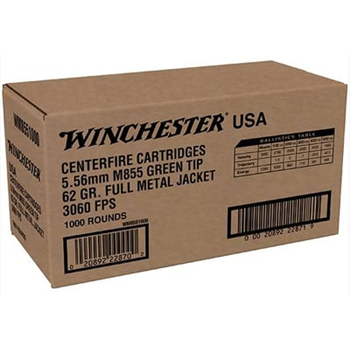 Winchester 5.56x45mm NATO 62 Grain Penetrator FMJ 1000 Rnd - $599.99 ($9.99 S/H on Firearms) - $599.99