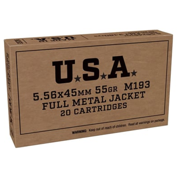 WINCHESTER Service 5.56 NATO 55Gr FMJ Brass Ammunition 20 Round - $9.99 + $12.99 Flat Rate Shipping - $9.99