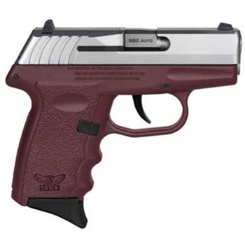 SCCY Gen3 CPX-3 .380 ACP, 3.10" Barrel Crimson Red Finish Frame, Stainless Steel, No Manual Thumb Safety, 10rd - $205.16 - $205.16