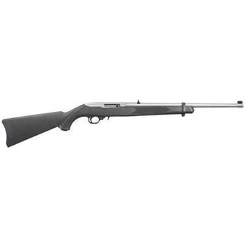 Ruger 10/22 Carbine Stainless / Black .22 LR 18.5" Barrel 10-Rounds - $297.99 ($9.99 S/H on Firearms) - $297.99