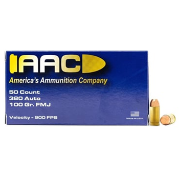 AAC 380 Auto Ammo 100 Grain FMJ 50rd Box - $16.99 - $16.99