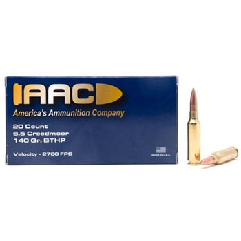 AAC 6.5 Creedmoor Ammo 140 Grain BTHP 20rd Box - $19.99 - $19.99